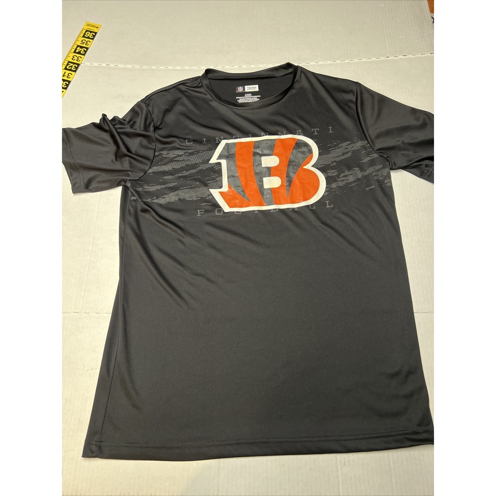 NFL Team Apparel Cincinnati Bengals Graphic Print Performance Shirt Men's LG